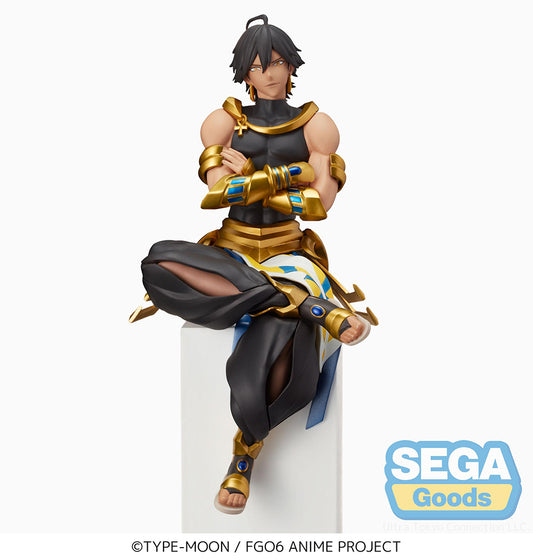 fate series figure, fate grand order figure, anime figure, rider, ozymandias, premium perching figure, pm perching figure, sega figure, SG95145, front view, sitting figure