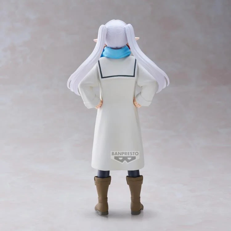 frieren beyonds journey end figure, anime figure, frieren figure, banpresto figure, winter coat figure,