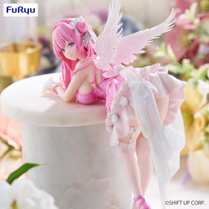 nikke figure, anime figure, dorothy figure, noodle stopper figure, nostalgia version, side view with background