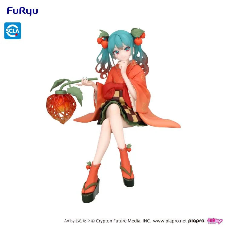 vocaloid figure, anime figure, hatsune miku figure, noodle stopper figure, flower fairy miku figure, winter cherry figure, furyu figure, FR50266