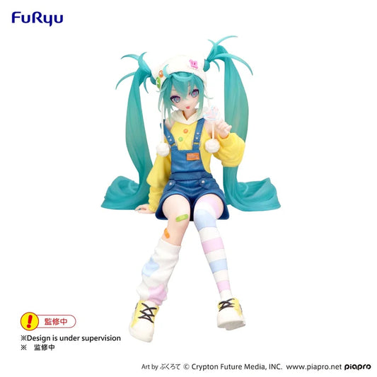 vocaloid figure, anime figure, hatsune miku figure, noodle stopper figure, lollipop version, furyu figure, FR36996, front view