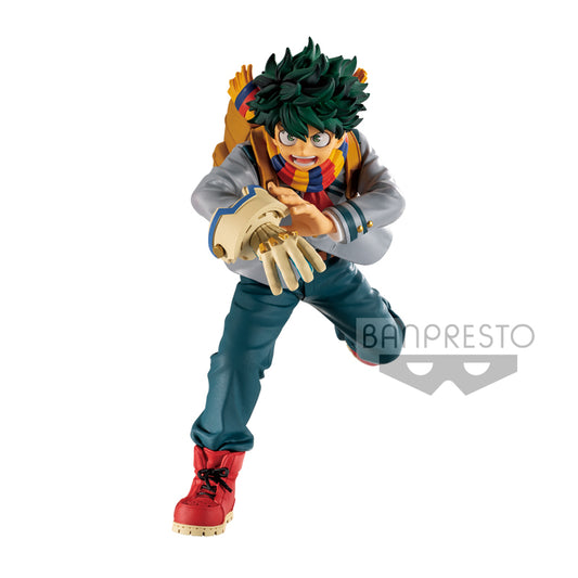 my hero academia figure, anime figure, izuku midoriya, volume figure, banpresto figure, BP18369, front view