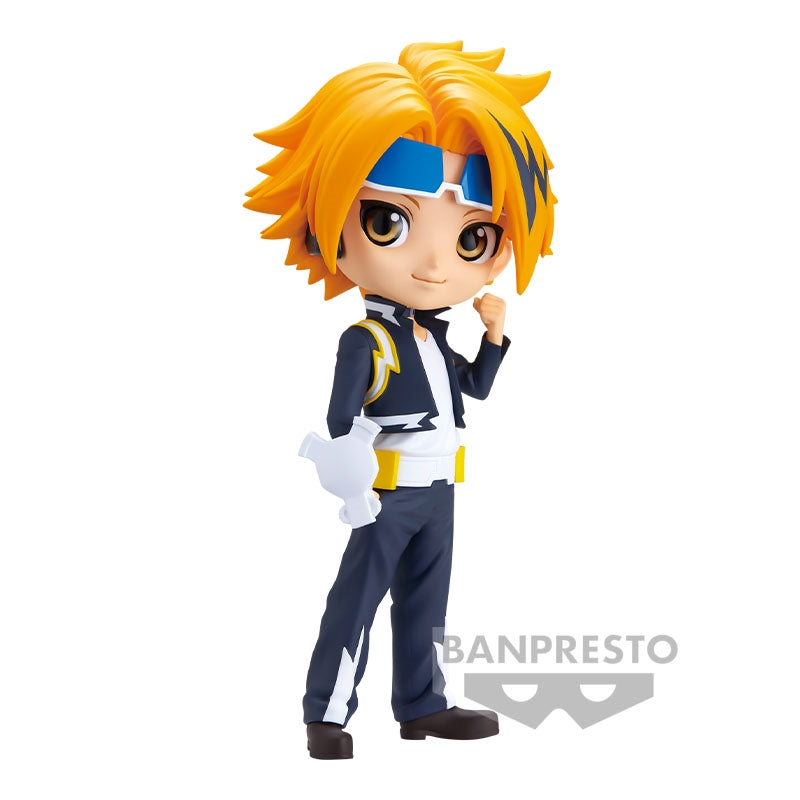 my hero academia figure, anime figure, denki kaminari, qposket figure, banpresto figure, BP18936, front view, alternate colors