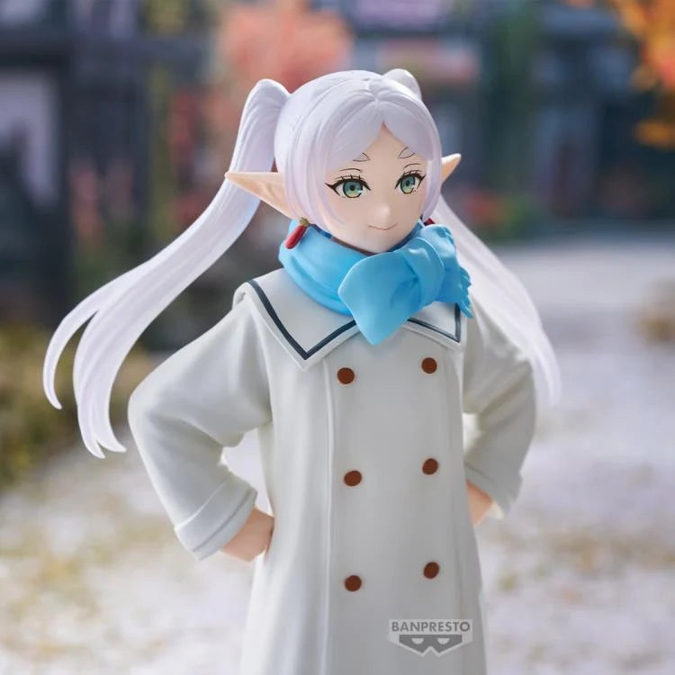 frieren beyonds journey end figure, anime figure, frieren figure, banpresto figure, winter coat figure,