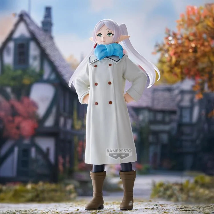 frieren beyonds journey end figure, anime figure, frieren figure, banpresto figure, winter coat figure,