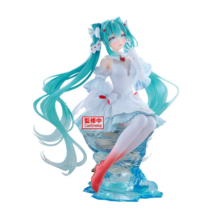vocaloid figure, anime figure, hatsune miku figure, banpresto evolve figure, clearluxe figure, clione, front view