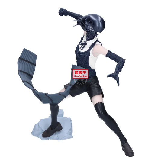 chainsaw man figure, anime figure, bomb figure, bomb girl figure, grandista figure, banpresto figure, front view