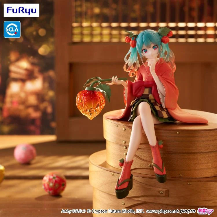 vocaloid figure, anime figure, hatsune miku figure, noodle stopper figure, flower fairy miku figure, winter cherry figure, furyu figure, FR50266