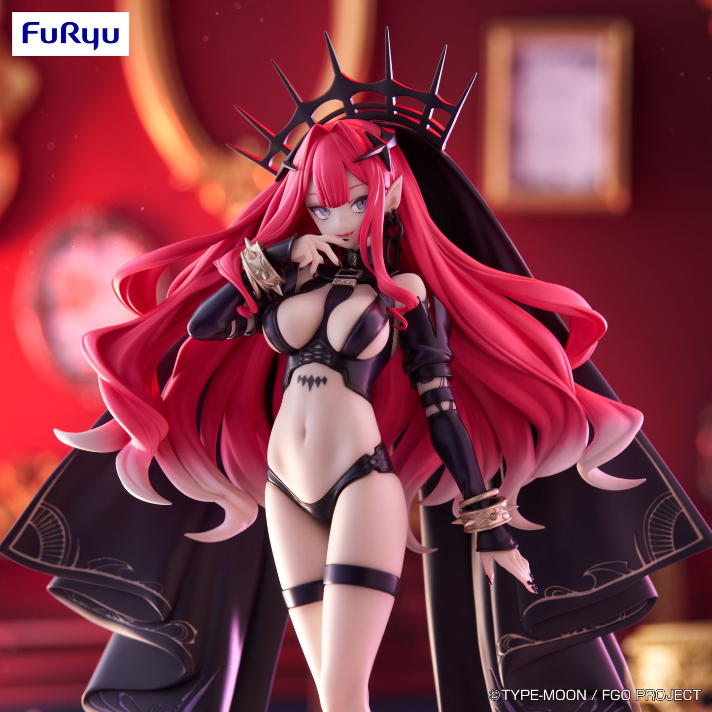 fate grand order figure, anime figure, fate figure, archer figure, baobhan sith figure, trio try it figure, furyu figure, FR50169, front view with background, close up view