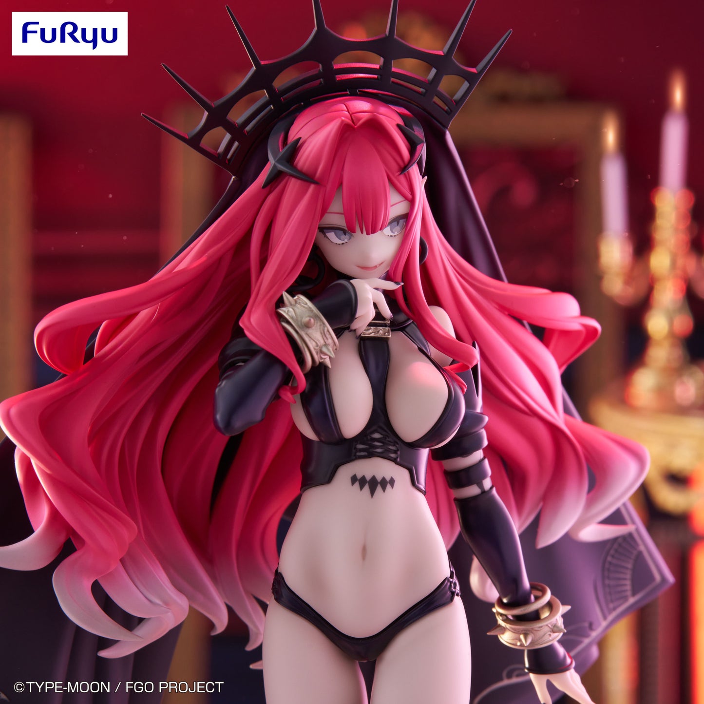 fate grand order figure, anime figure, fate figure, archer figure, baobhan sith figure, trio try it figure, furyu figure, FR50169, side view with background, close up view