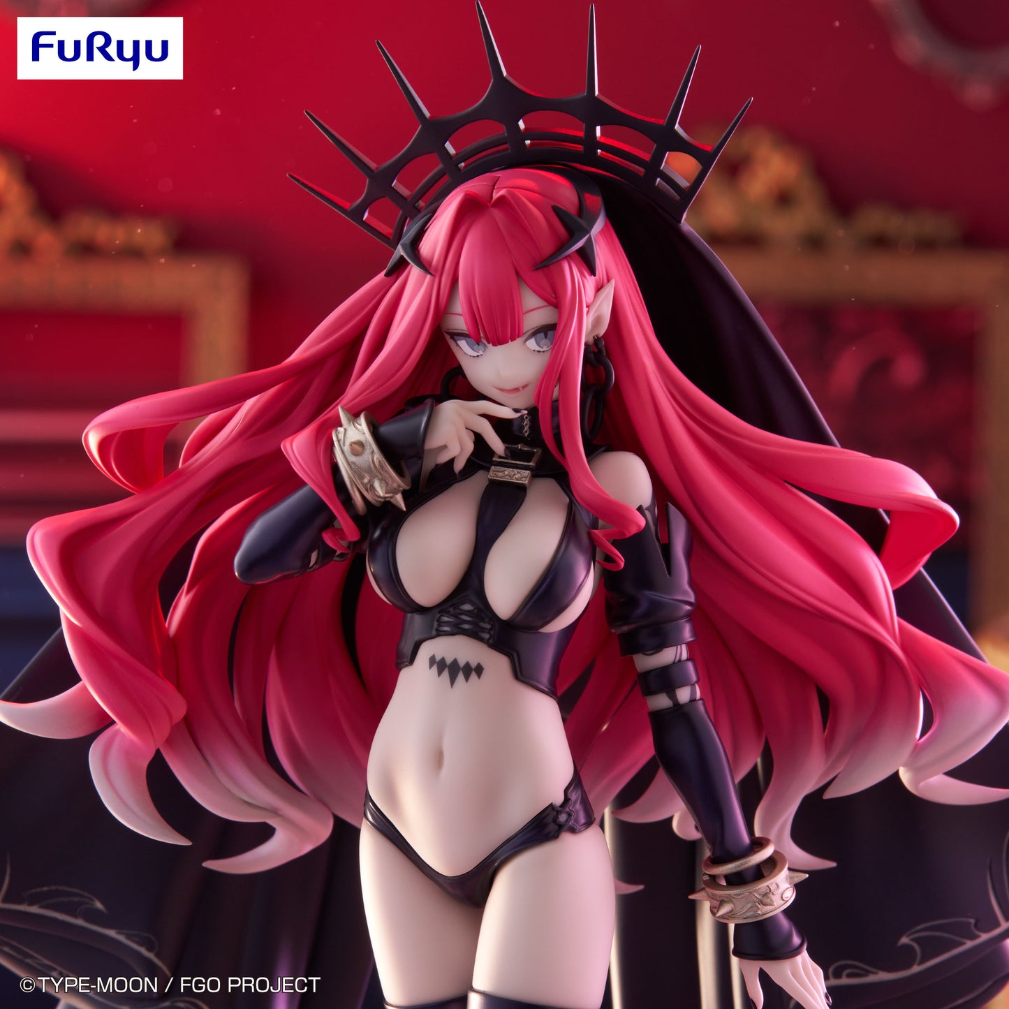 fate grand order figure, anime figure, fate figure, archer figure, baobhan sith figure, trio try it figure, furyu figure, FR50169, front view with background, close up view