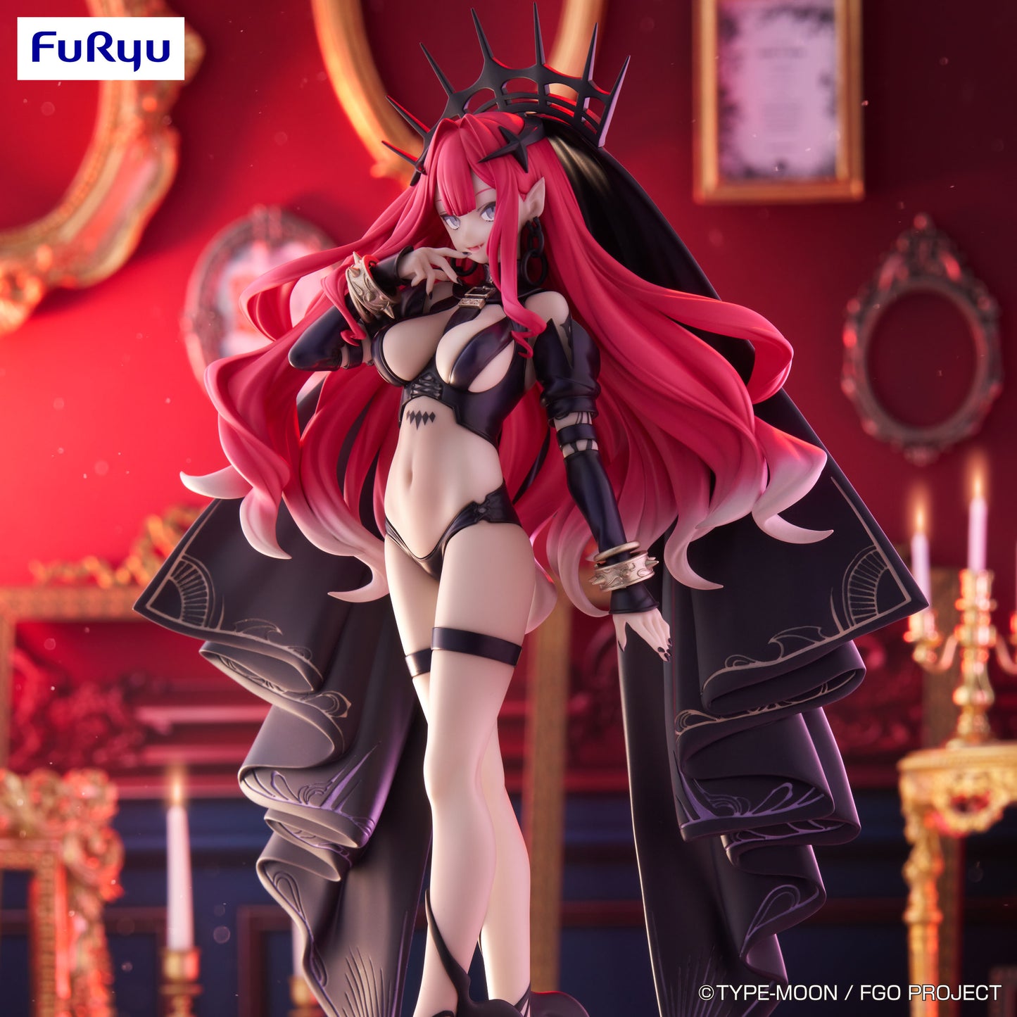 fate grand order figure, anime figure, fate figure, archer figure, baobhan sith figure, trio try it figure, furyu figure, FR50169, side view with background