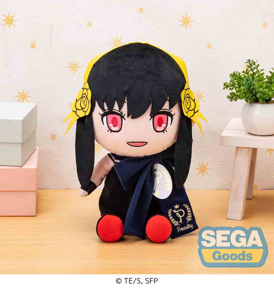 spy x family plush, anime plush, yor forger plush, preciality sp plush, sega plush, 4580779506188, front view with background