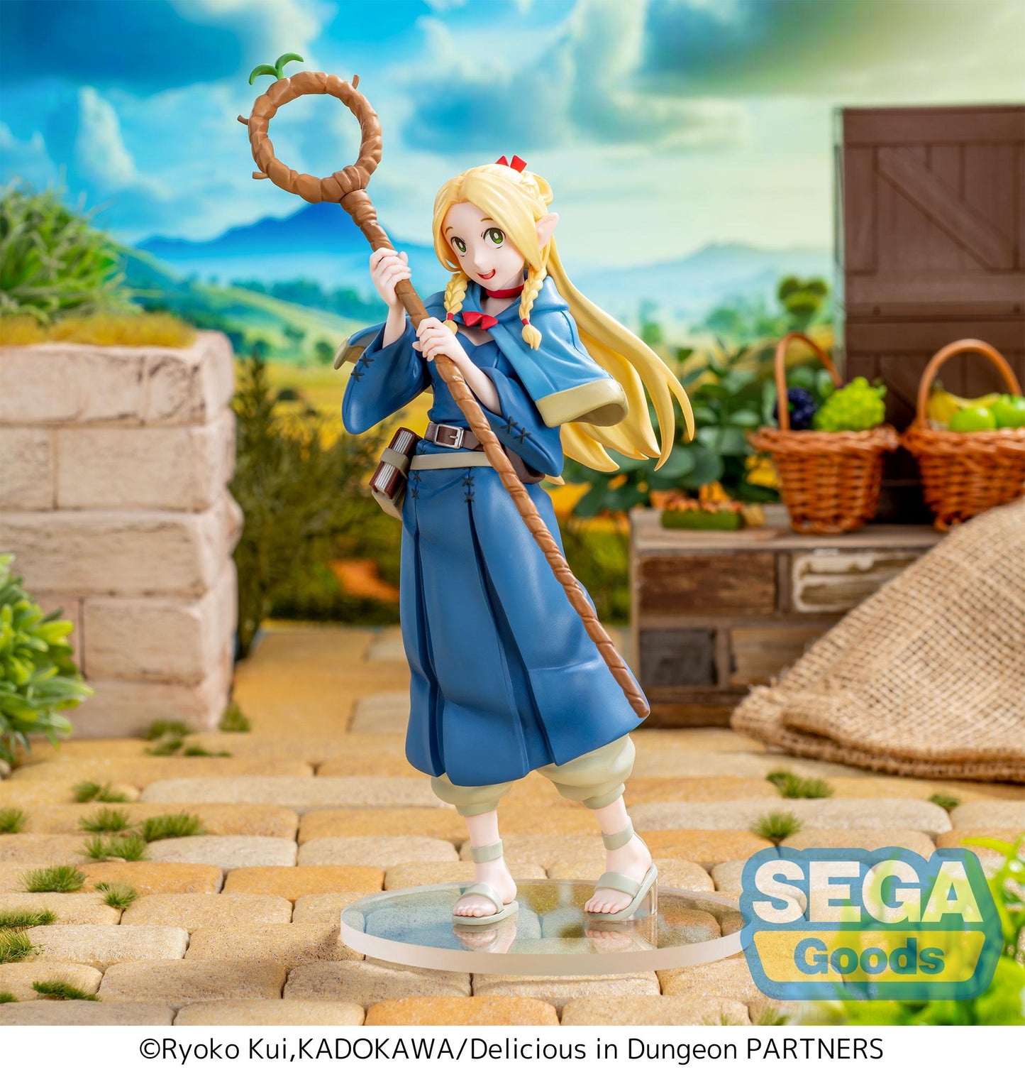 delicious in dungeon figure, anime figure, marcille, luminasta figure, sega figure, SG54103, front view with background