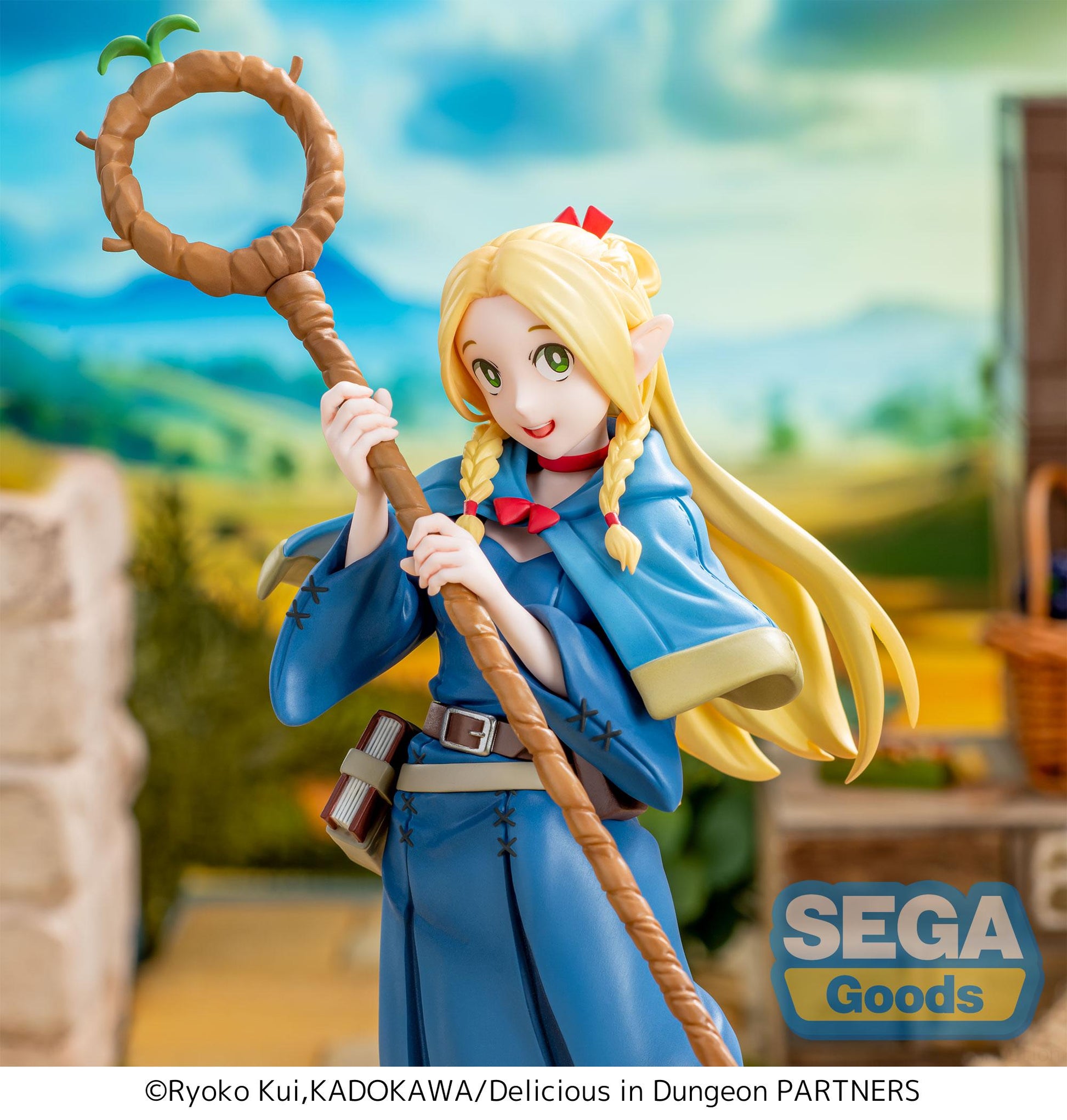 delicious in dungeon figure, anime figure, marcille, luminasta figure, sega figure, SG54103, front view with background, close up view