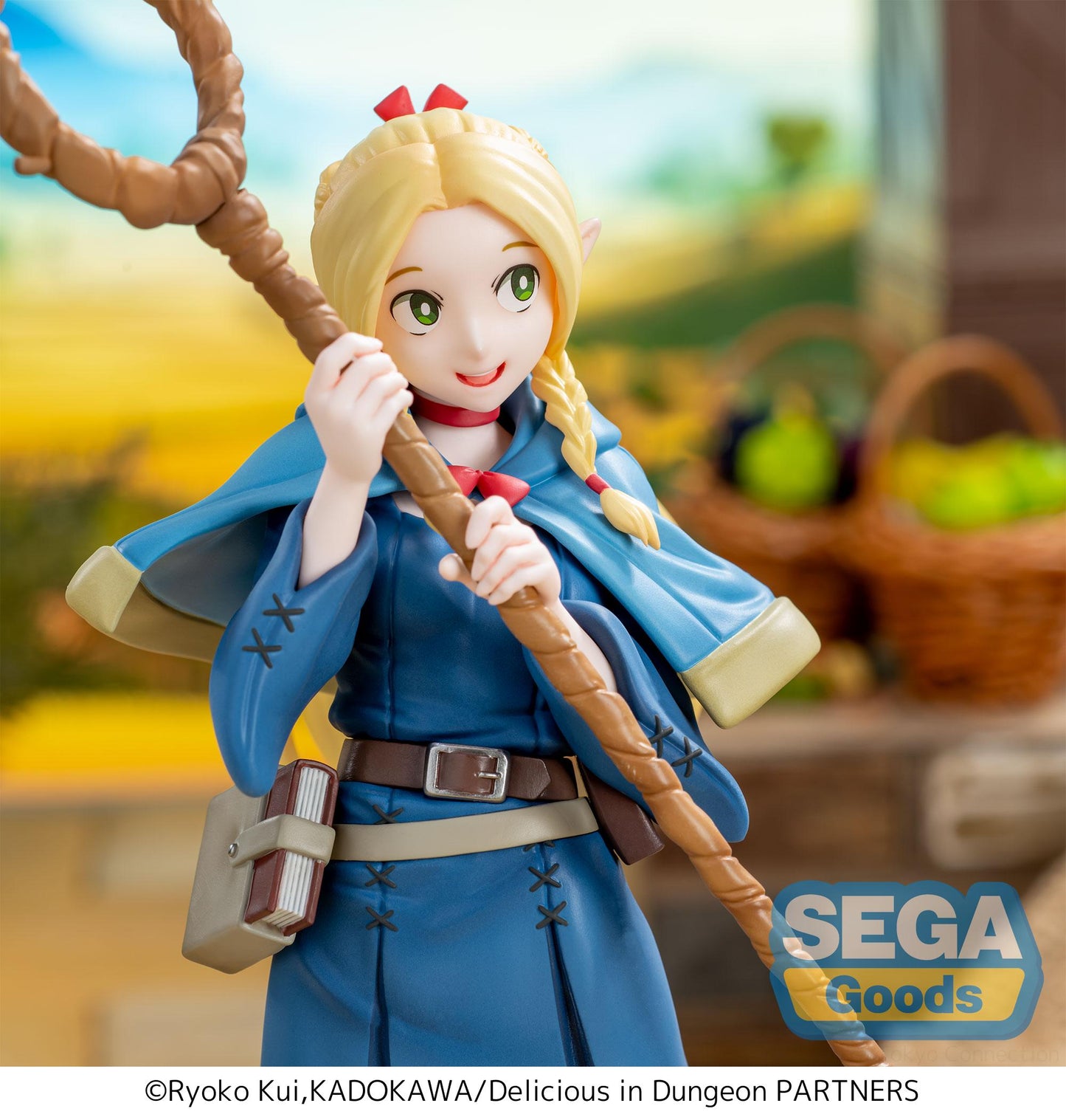 delicious in dungeon figure, anime figure, marcille, luminasta figure, sega figure, SG54103, side view with background, close up view