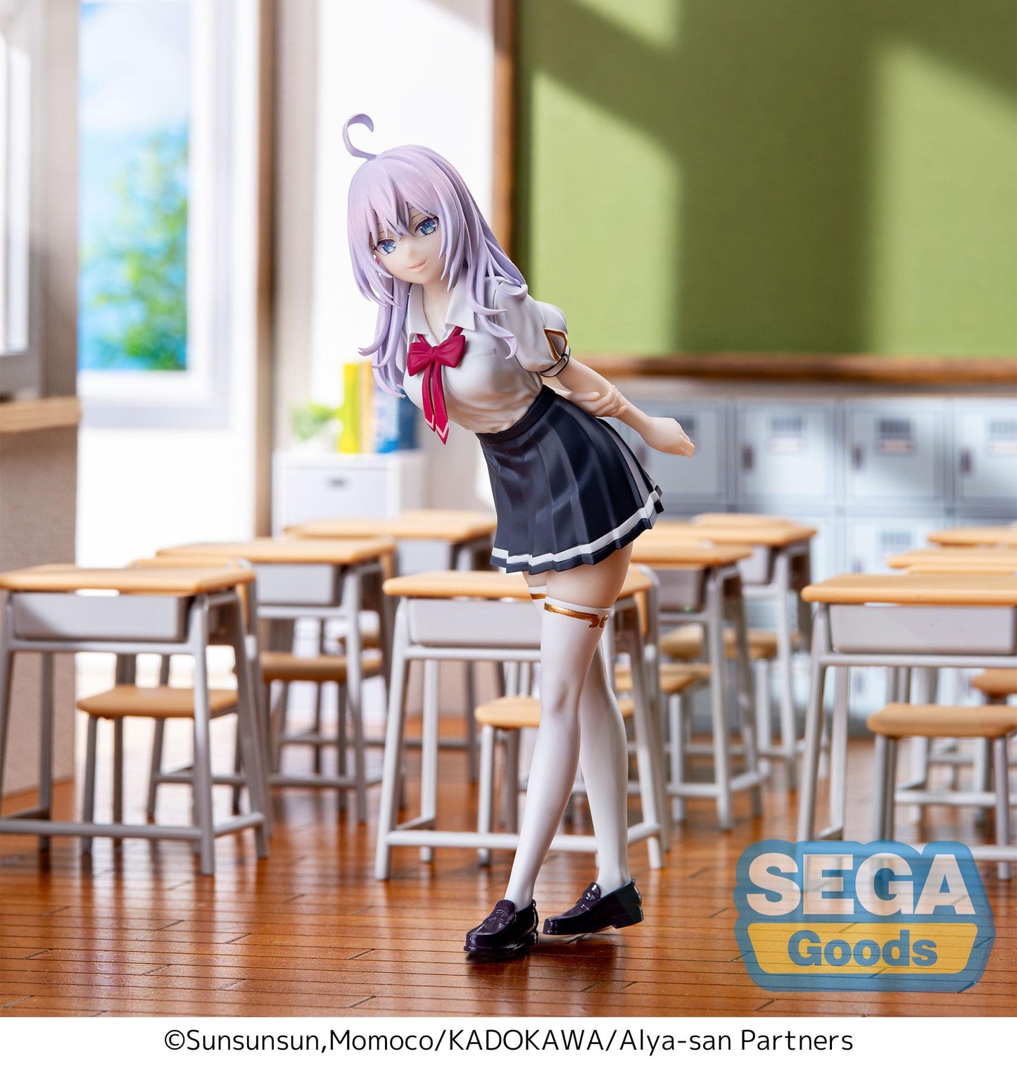 alya sometimes hides her feelings in russian figure, anime figure, alya figure, luminasta figure, summer uniform version, sega figure, SG44015, front view with background