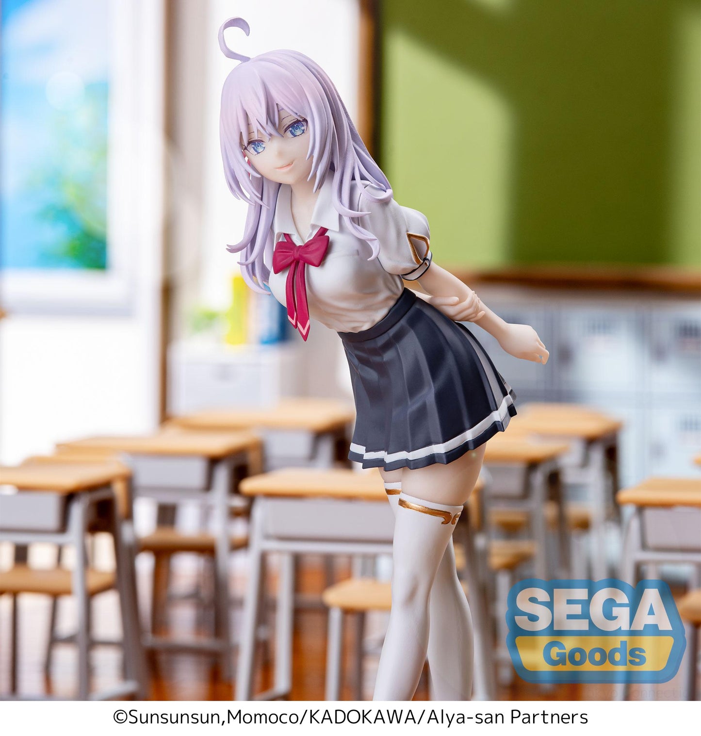 alya sometimes hides her feelings in russian figure, anime figure, alya figure, luminasta figure, summer uniform version, sega figure, SG44015, front view with background, close up view