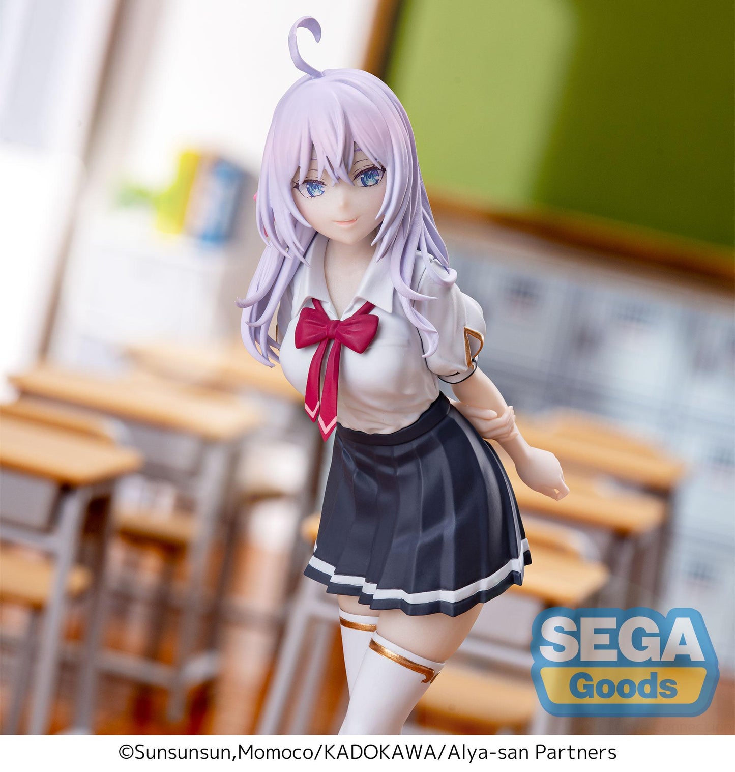 alya sometimes hides her feelings in russian figure, anime figure, alya figure, luminasta figure, summer uniform version, sega figure, SG44015, front view with background, close up view