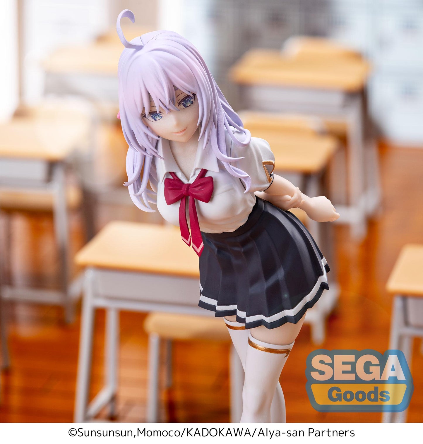 alya sometimes hides her feelings in russian figure, anime figure, alya figure, luminasta figure, summer uniform version, sega figure, SG44015, front view with background, close up view