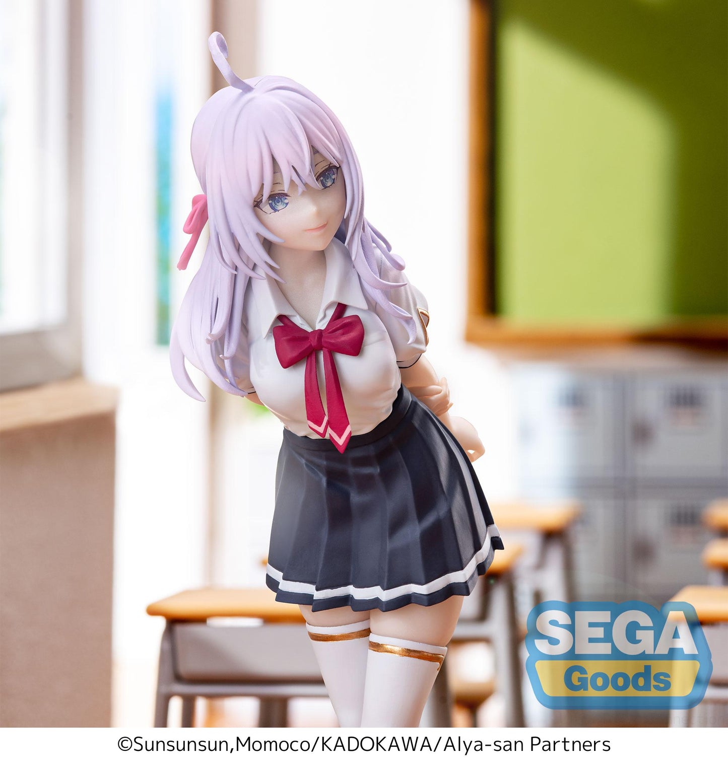 alya sometimes hides her feelings in russian figure, anime figure, alya figure, luminasta figure, summer uniform version, sega figure, SG44015, front view with background, close up view
