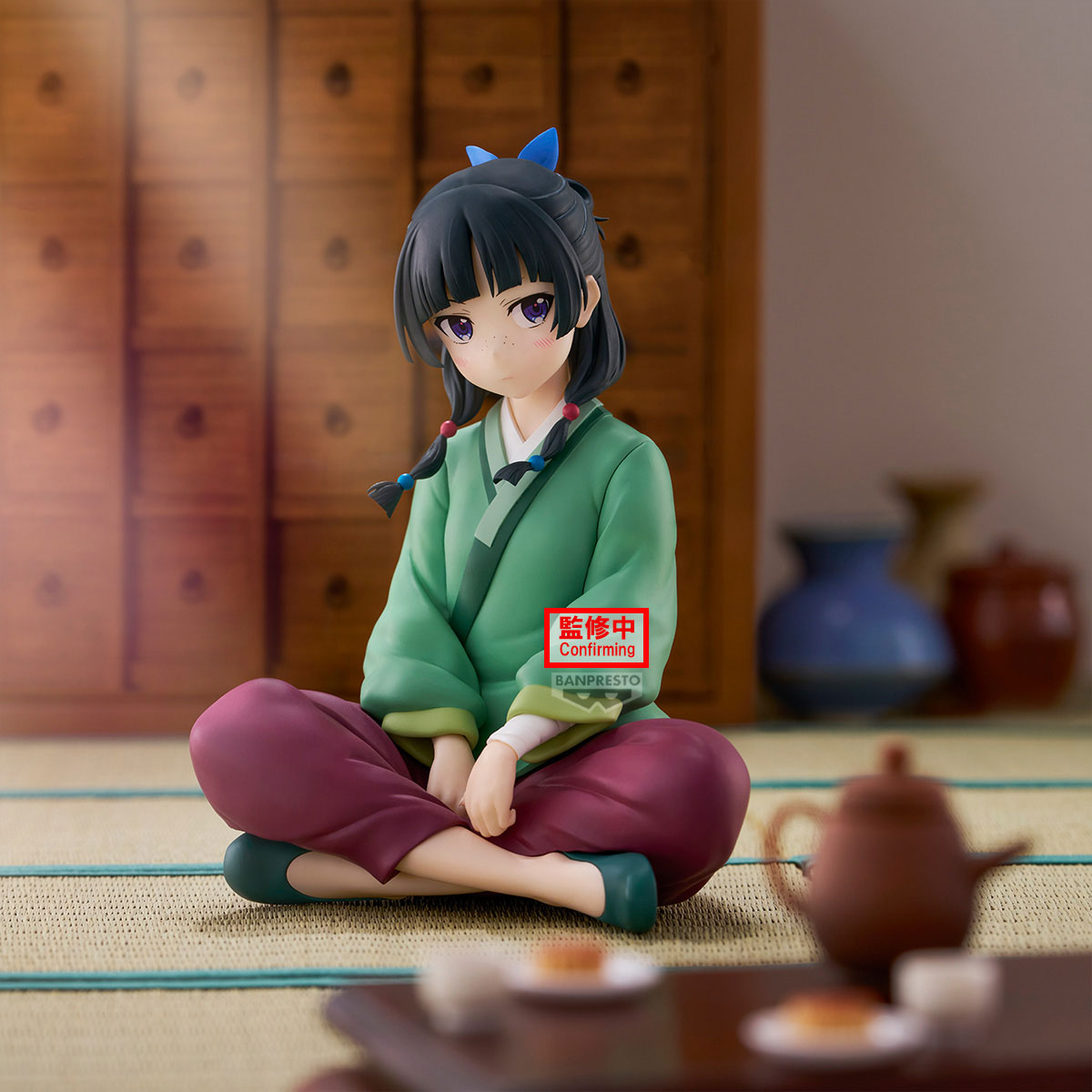 the apothecary diaries figure, anime figure, maomao figure, break time collection figure, front view with background