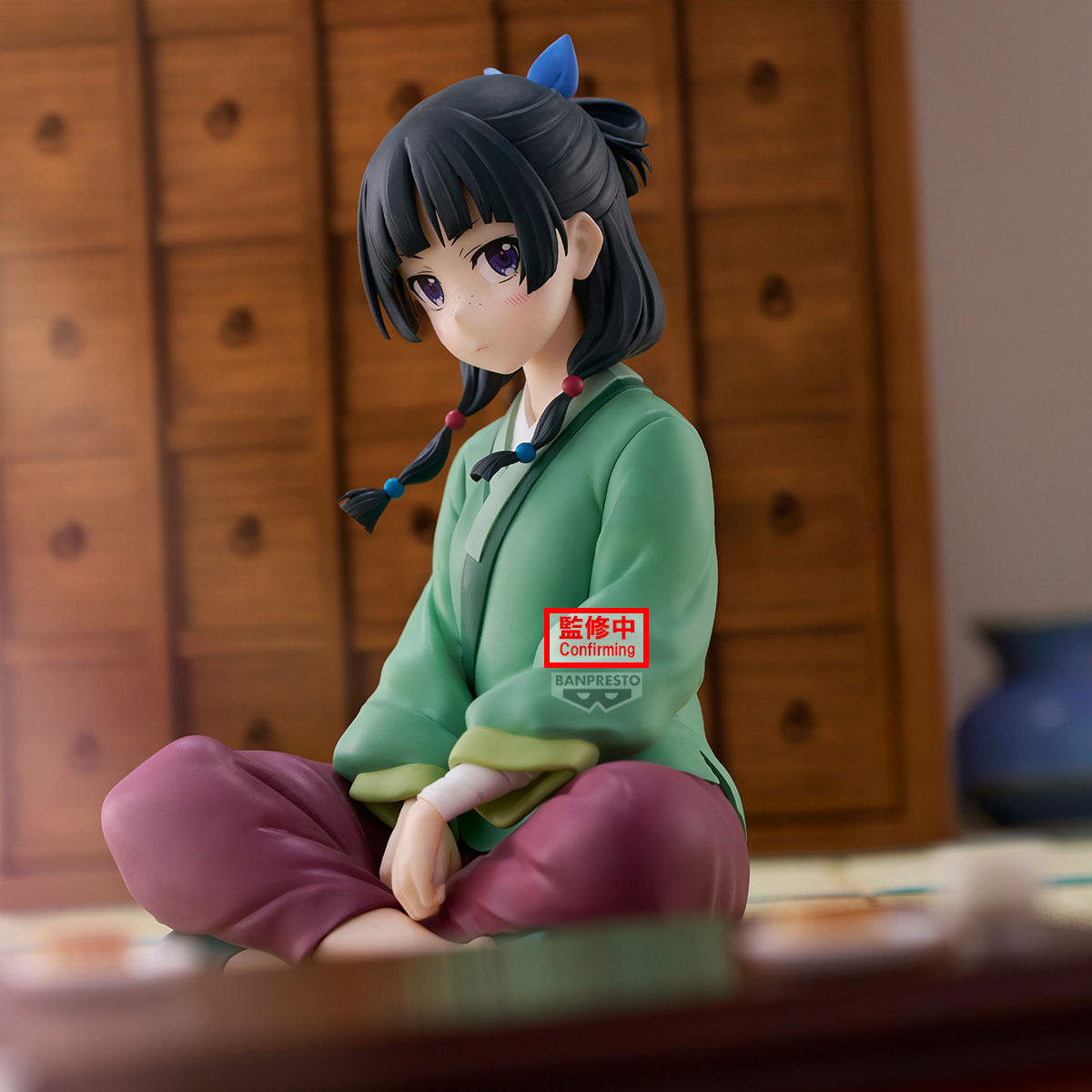 the apothecary diaries figure, anime figure, maomao figure, break time collection figure, front view with background