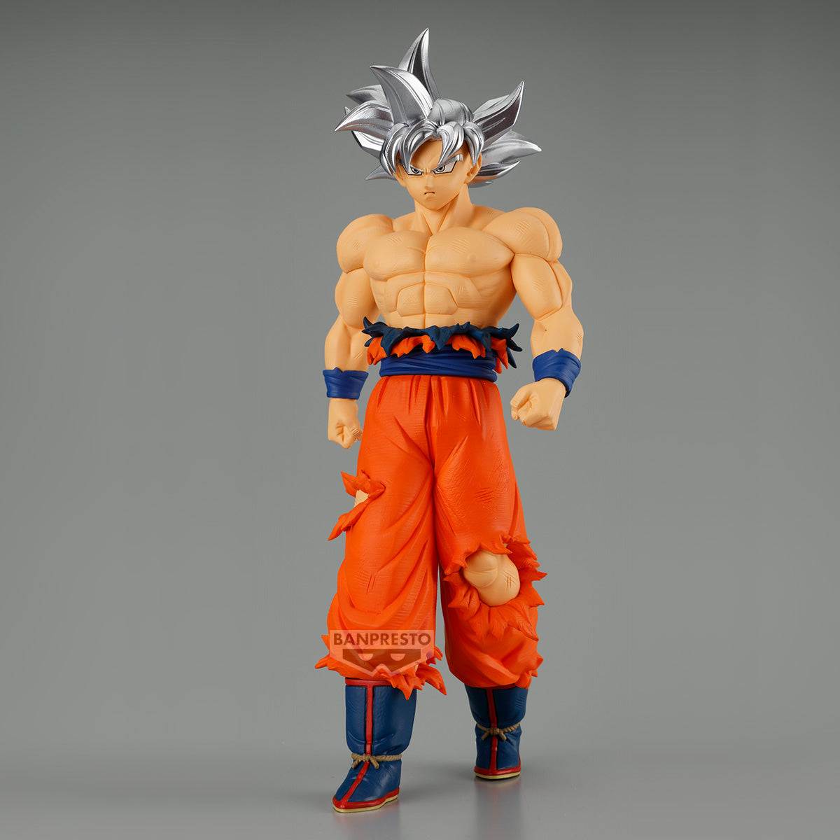 dragon ball figure, anime figure, goku figure, son goku figure, solid edge works figure, ultra instinct figure, banpresto figure, front view