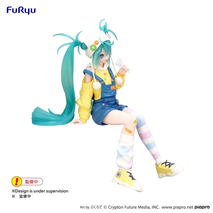 vocaloid figure, anime figure, hatsune miku figure, noodle stopper figure, lollipop version, furyu figure, FR36996, side view