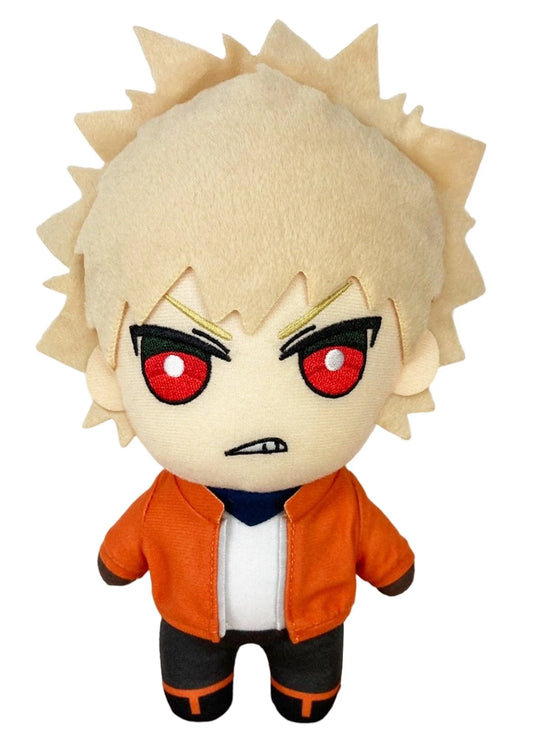my hero academia plush, anime plush, katsuki bakugo, ge plush, great eastern entertainment plush, GE56962, front view