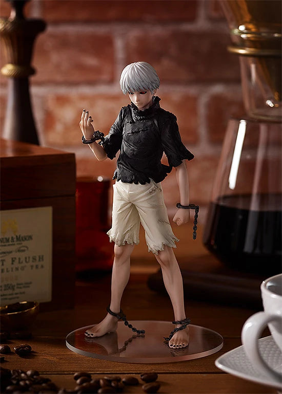 tokyo ghoul figure, anime figure, ken kaneki figure, pop up parade figure, goodsmile figure, G94543, front view with background,