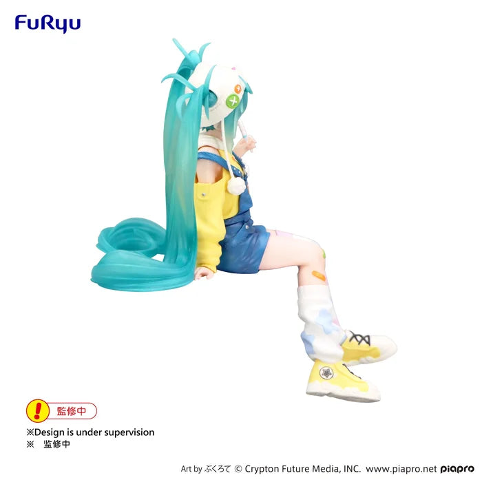 vocaloid figure, anime figure, hatsune miku figure, noodle stopper figure, lollipop version, furyu figure, FR36996, side view