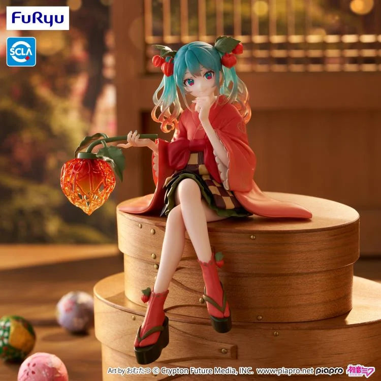 vocaloid figure, anime figure, hatsune miku figure, noodle stopper figure, flower fairy miku figure, winter cherry figure, furyu figure, FR50266