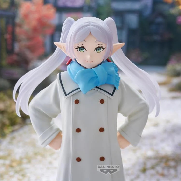 frieren beyonds journey end figure, anime figure, frieren figure, banpresto figure, winter coat figure,