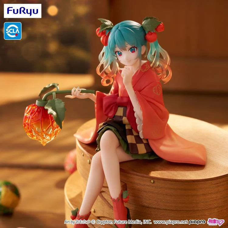 vocaloid figure, anime figure, hatsune miku figure, noodle stopper figure, flower fairy miku figure, winter cherry figure, furyu figure, FR50266