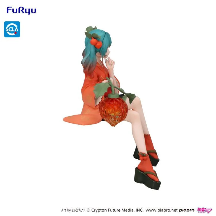 vocaloid figure, anime figure, hatsune miku figure, noodle stopper figure, flower fairy miku figure, winter cherry figure, furyu figure, FR50266