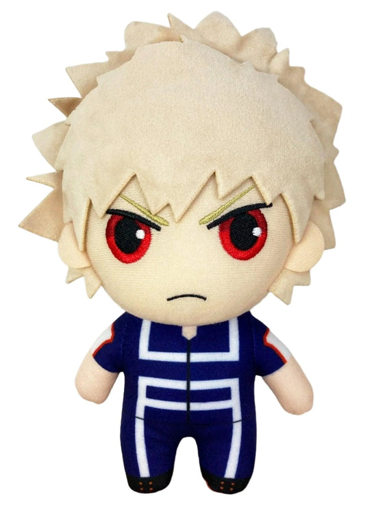 my hero academia plush, anime plush, katsuki bakugo, ge plush, great eastern entertainment plush, GE77036, front view