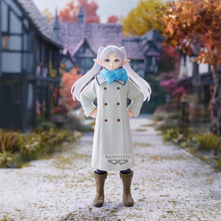 frieren beyonds journey end figure, anime figure, frieren figure, banpresto figure, winter coat figure,