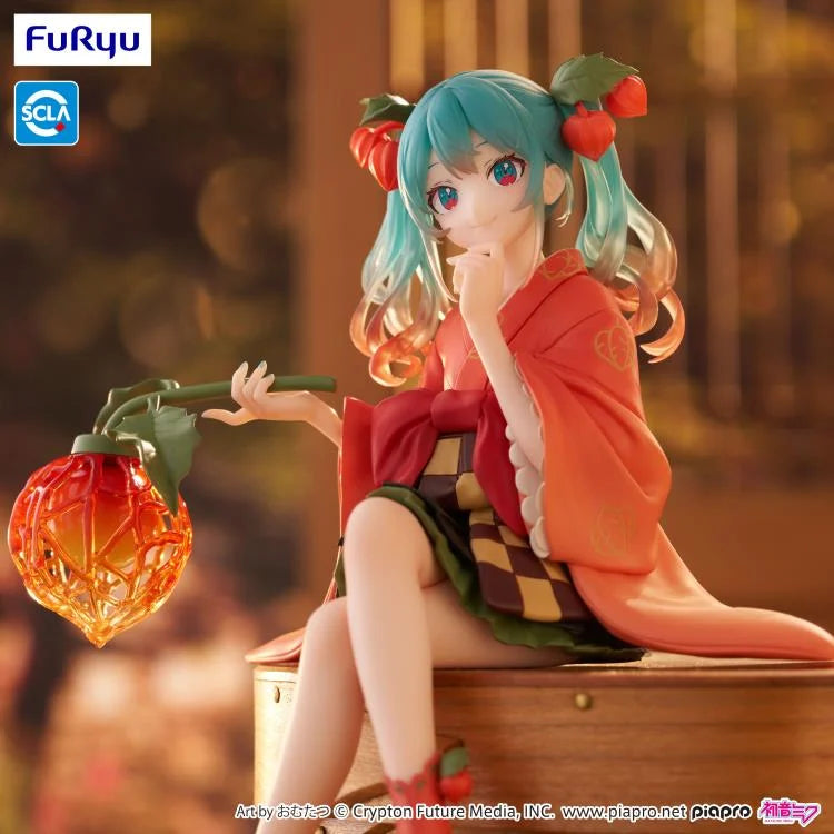 vocaloid figure, anime figure, hatsune miku figure, noodle stopper figure, flower fairy miku figure, winter cherry figure, furyu figure, FR50266