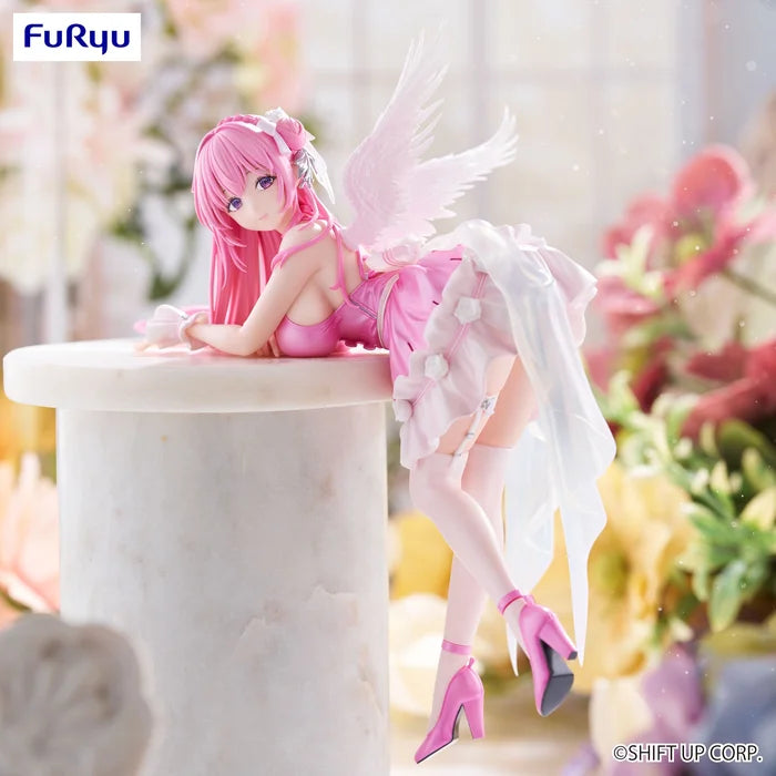 nikke figure, anime figure, dorothy figure, noodle stopper figure, nostalgia version, front view with background