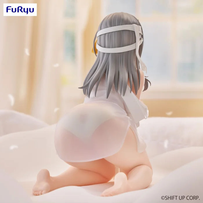 nikke figure, anime figure, modernia figure, noodle stopper figure, first affection version, furyu figure, back view with background