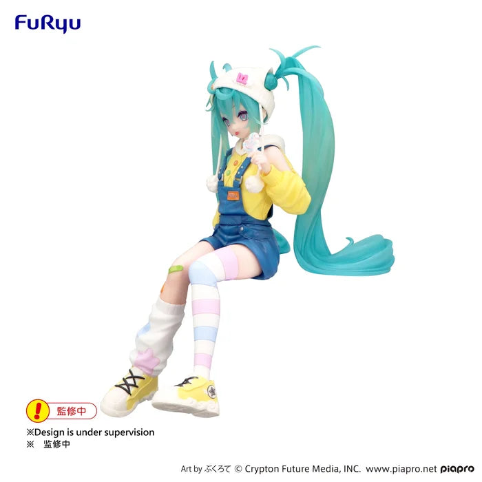 vocaloid figure, anime figure, hatsune miku figure, noodle stopper figure, lollipop version, furyu figure, FR36996, side view