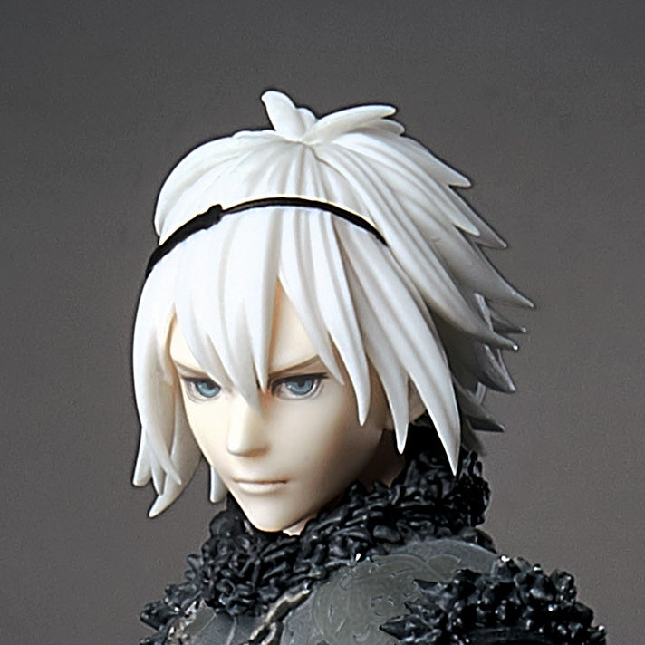 nier figure, nier replicant figure, anime figure, adult protagonist, statuette figure, square enix figure, SQ35893, close up view, face view