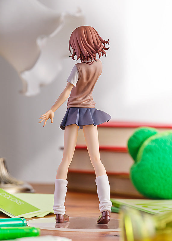 a certain scientific railgun figure, anime figure, mikoto misaka, pop up parade figure, goodsmile figure, G94369, back view with background,