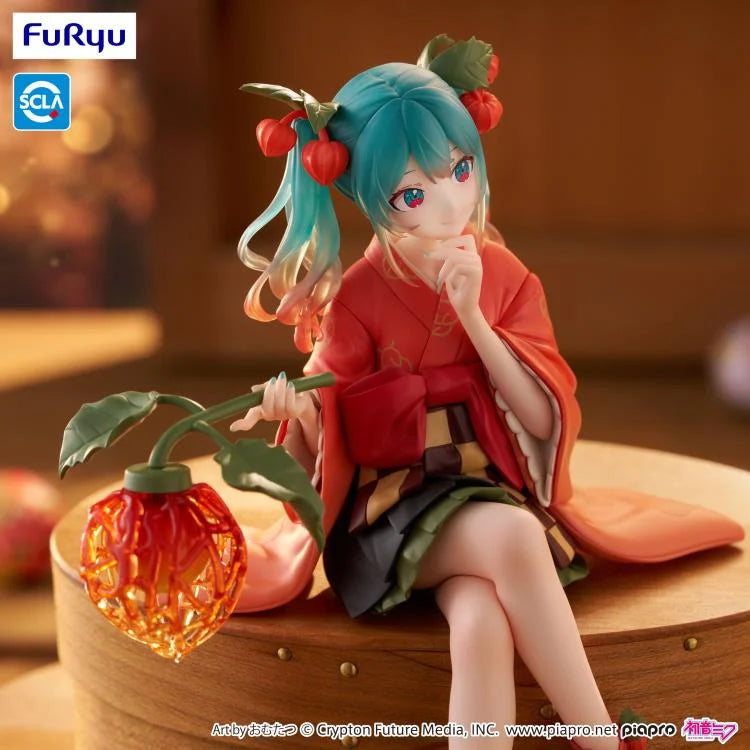 vocaloid figure, anime figure, hatsune miku figure, noodle stopper figure, flower fairy miku figure, winter cherry figure, furyu figure, FR50266