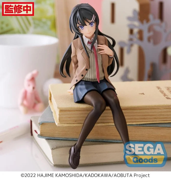 rascal does not dream of bunny girl senpai figure, anime figure, mai sakurajima, premium perching figure, pm perching figure, sega figure, SG53629, side view with background