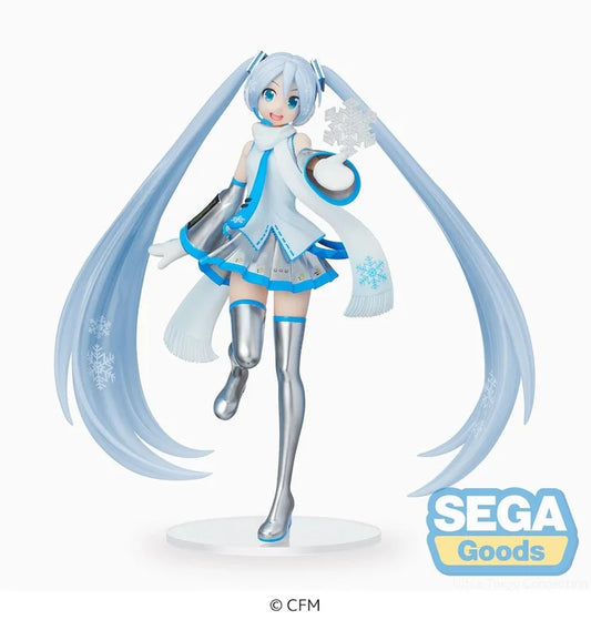 vocaloid figure, anime figure, hatsune miku figure, snow miku figure, luminasta figure, sega figure, SG54187, front view