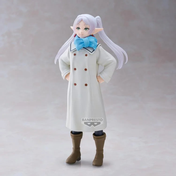 frieren beyonds journey end figure, anime figure, frieren figure, banpresto figure, winter coat figure,