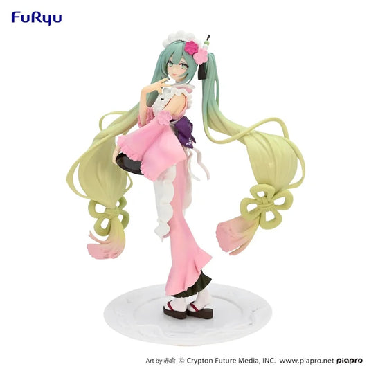 vocaloid figure, anime figure, hatsune miku figure, exceed creative figure, sweet sweets figure, furyu figure, front view