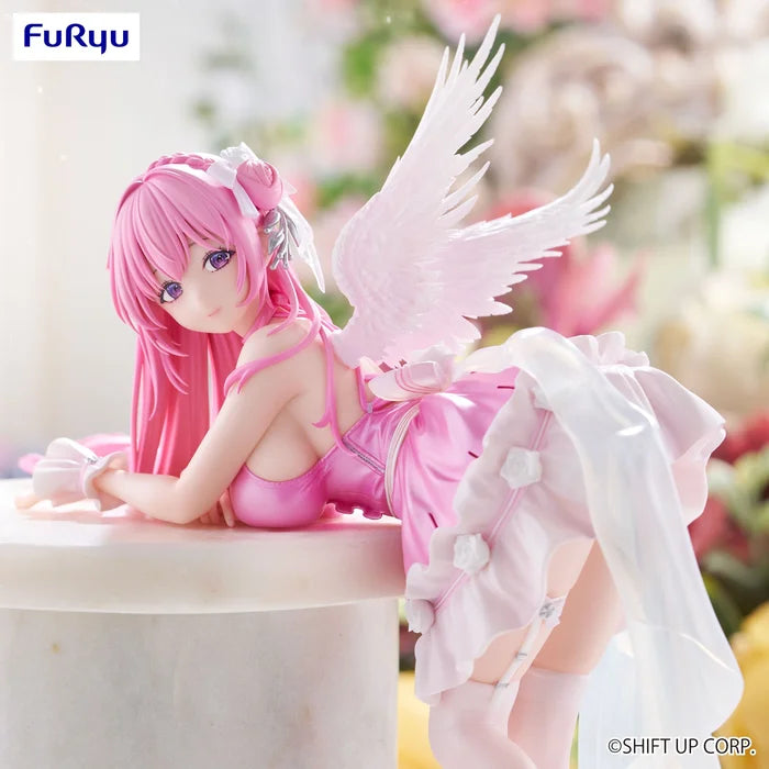 nikke figure, anime figure, dorothy figure, noodle stopper figure, nostalgia version, front view with background, close up view